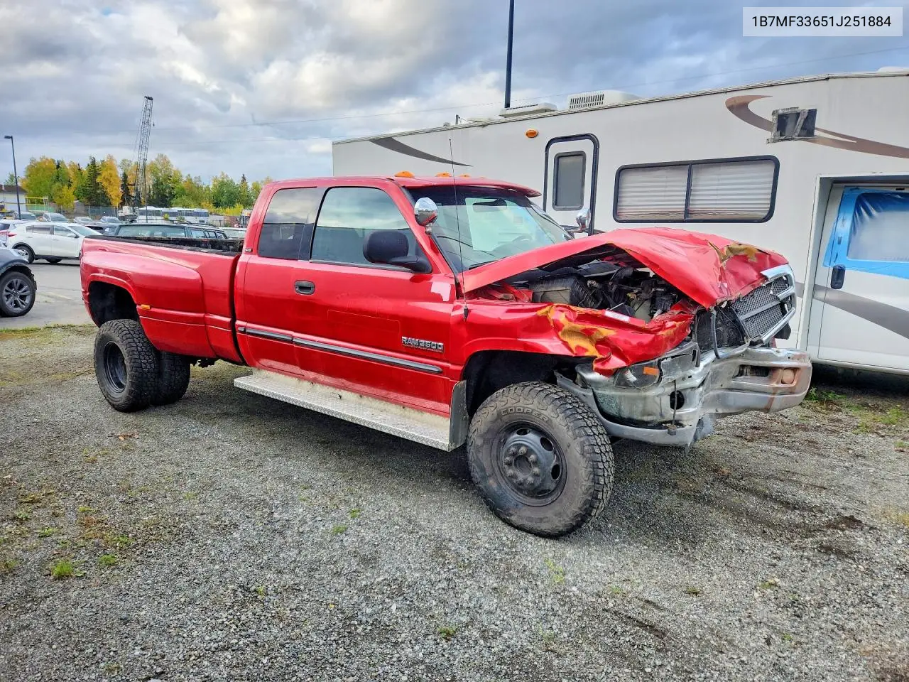 2001 DODGE RAM VIN 1B7MF33651J251884 — фото 4