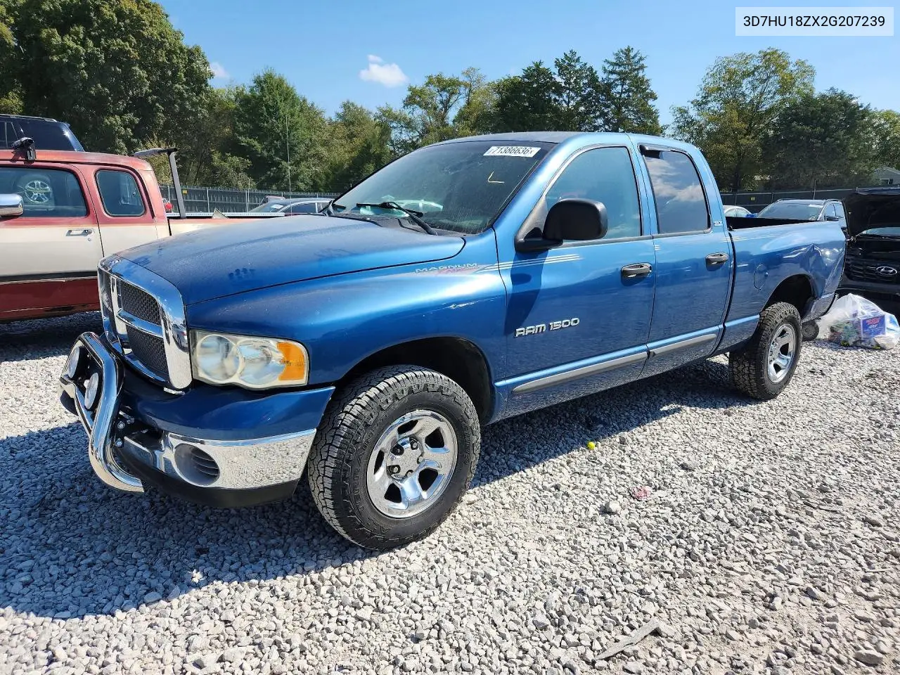 DODGE RAM 2002, VIN 3D7HU18ZX2G207239