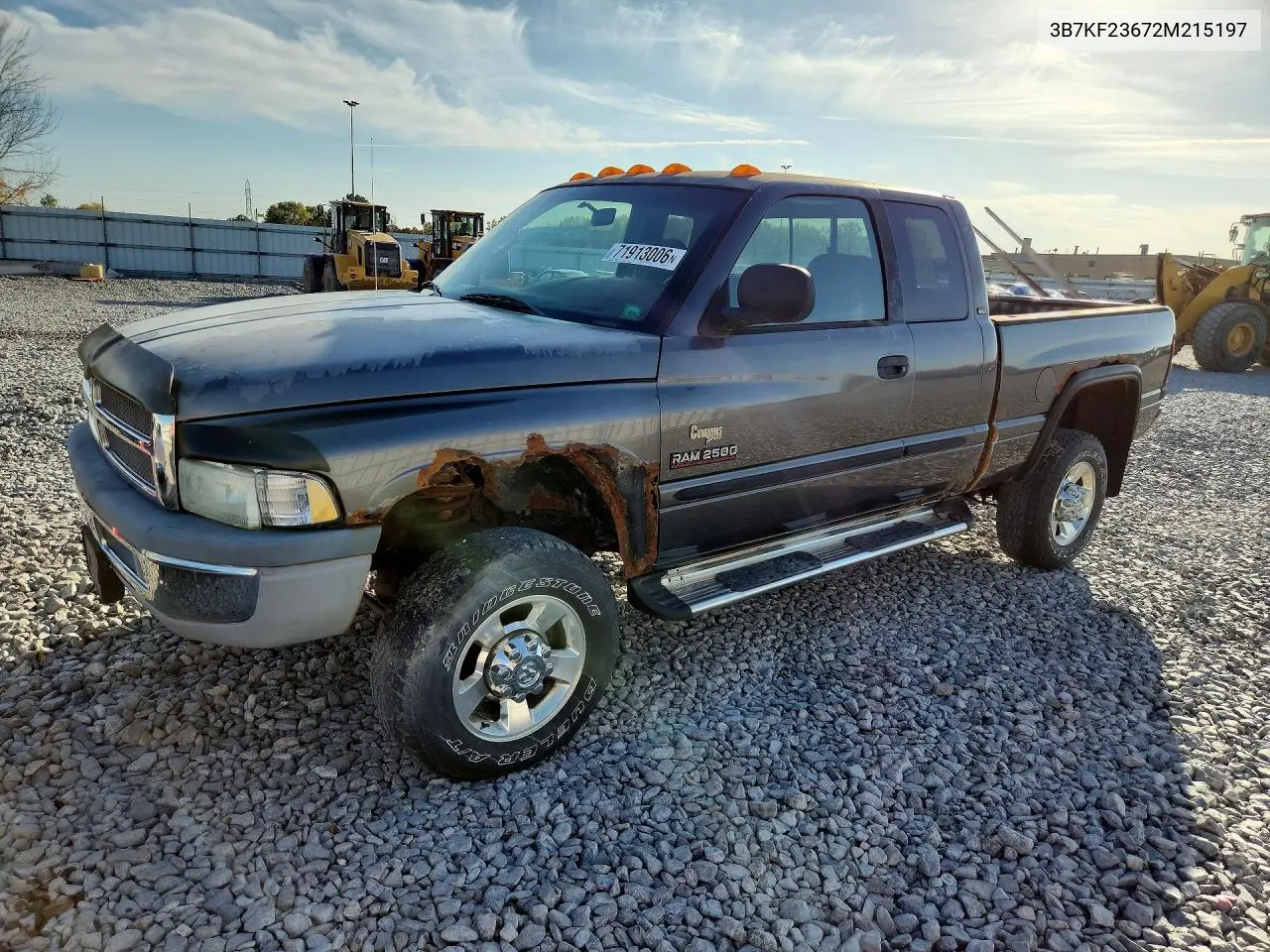 DODGE RAM 2002, VIN 3B7KF23672M215197