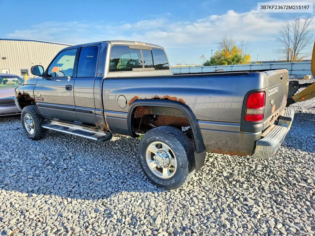 2002 DODGE RAM VIN 3B7KF23672M215197 — фото 2