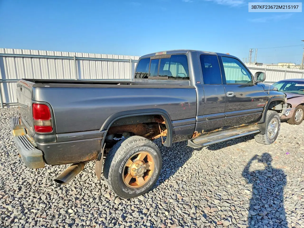 2002 DODGE RAM VIN 3B7KF23672M215197 — фото 3