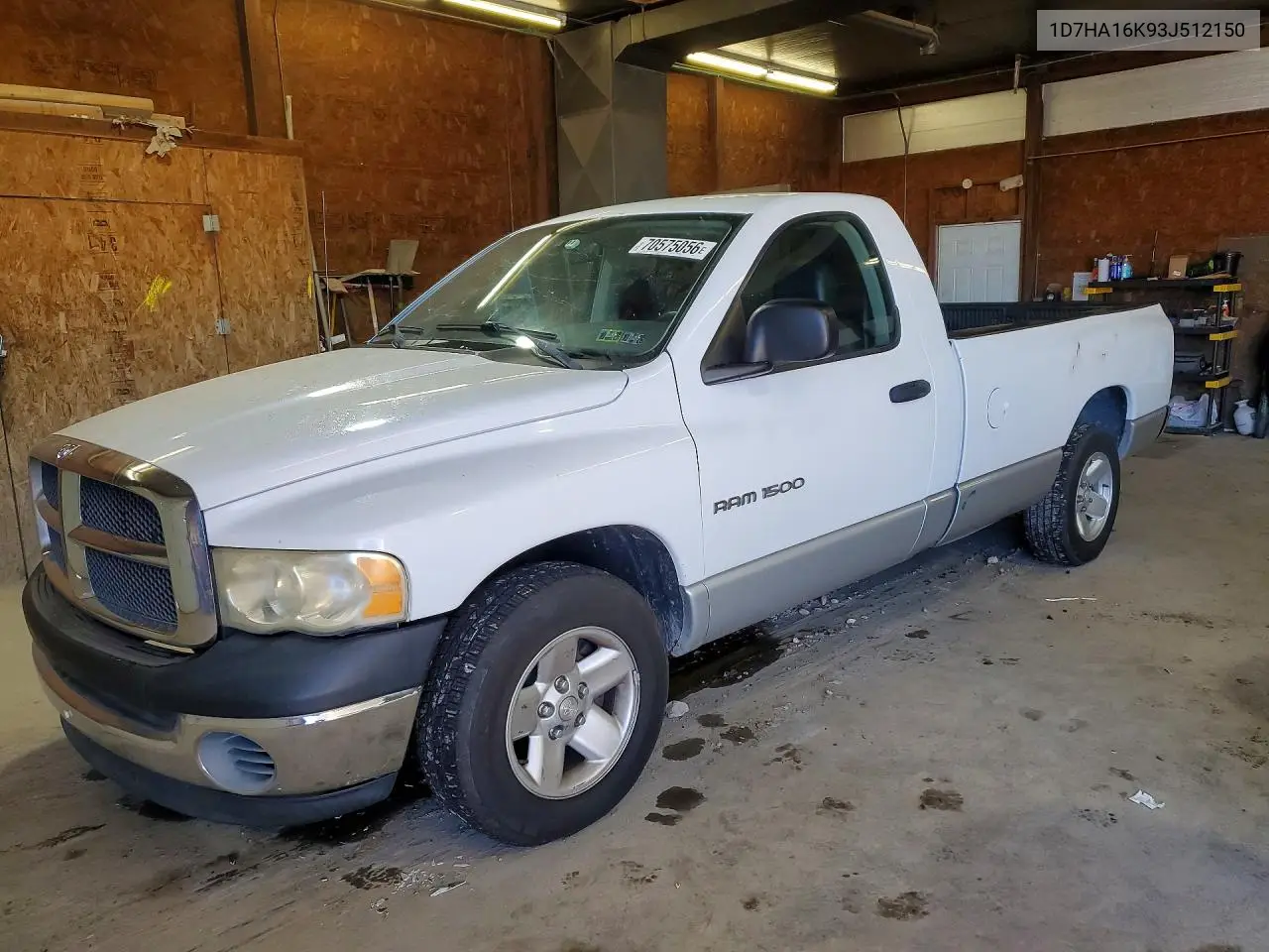 DODGE RAM 2003, VIN 1D7HA16K93J512150