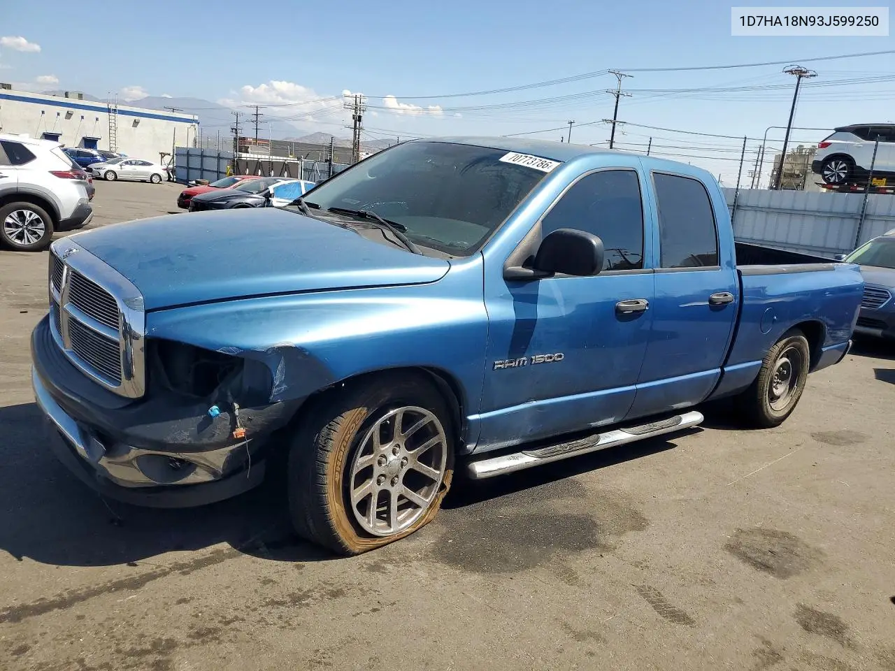 DODGE RAM 2003, VIN 1D7HA18N93J599250