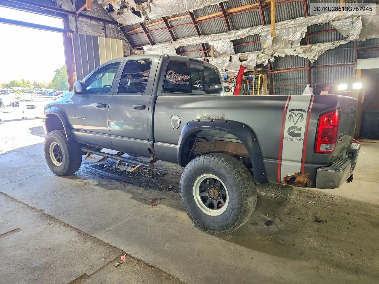 2003 DODGE RAM VIN 3D7KU28613G767945 — фото 2
