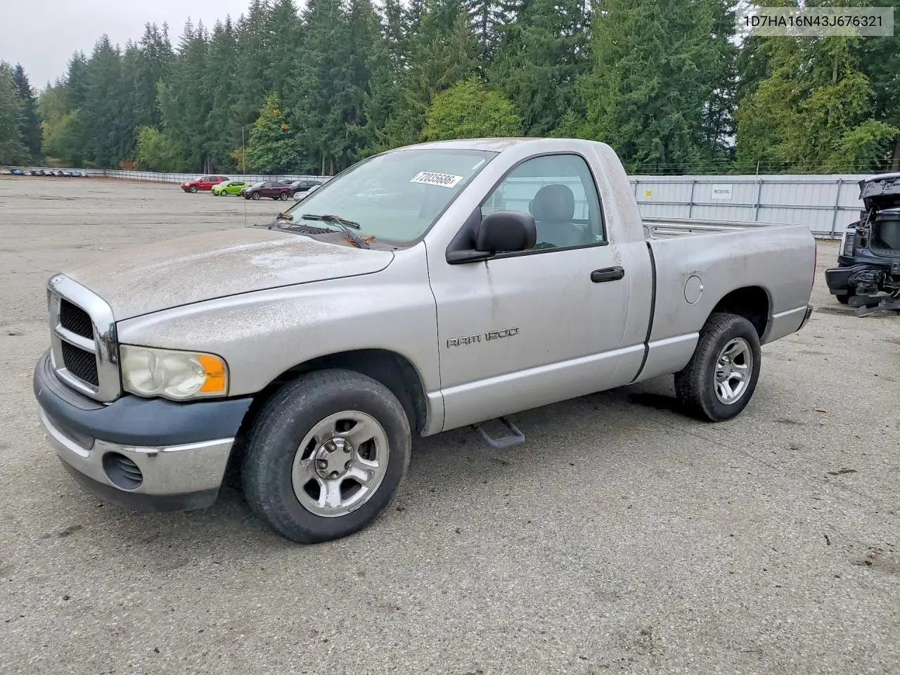 DODGE RAM 2003, VIN 1D7HA16N43J676321