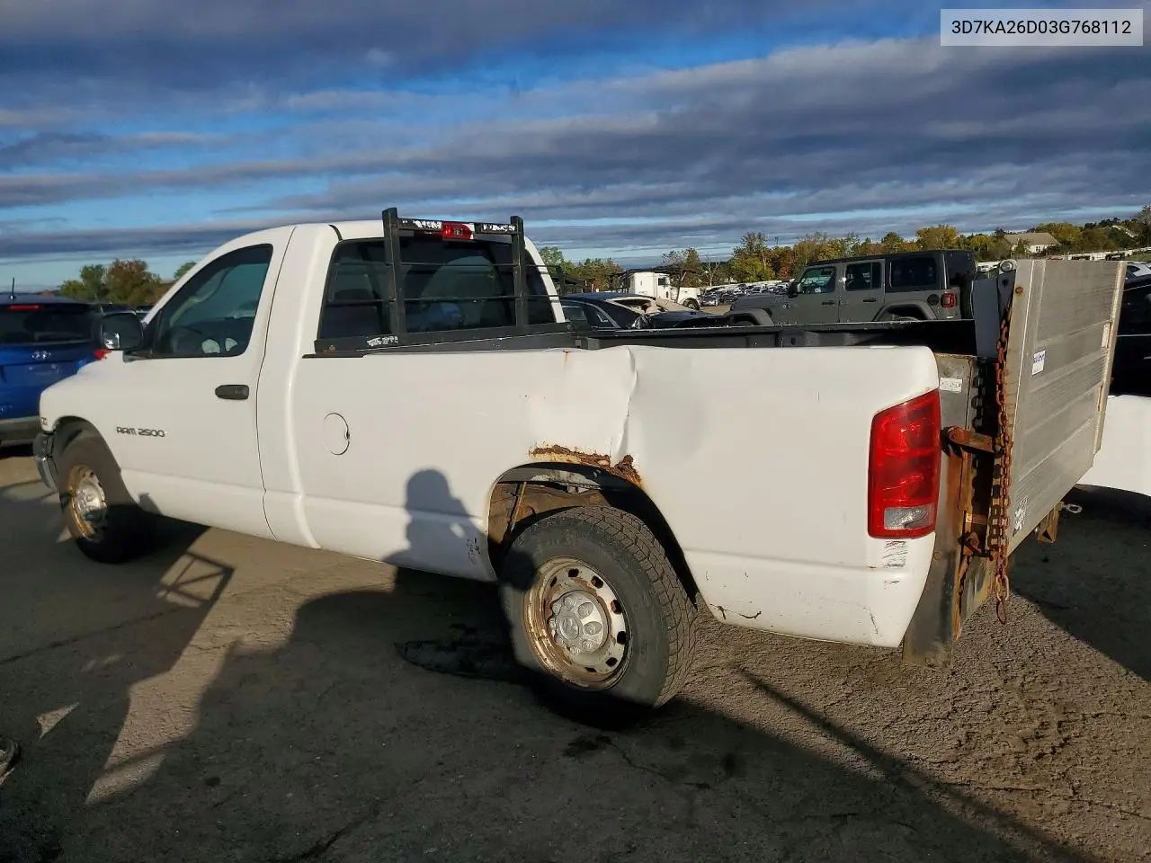 2003 DODGE RAM VIN 3D7KA26D03G768112 — фото 2