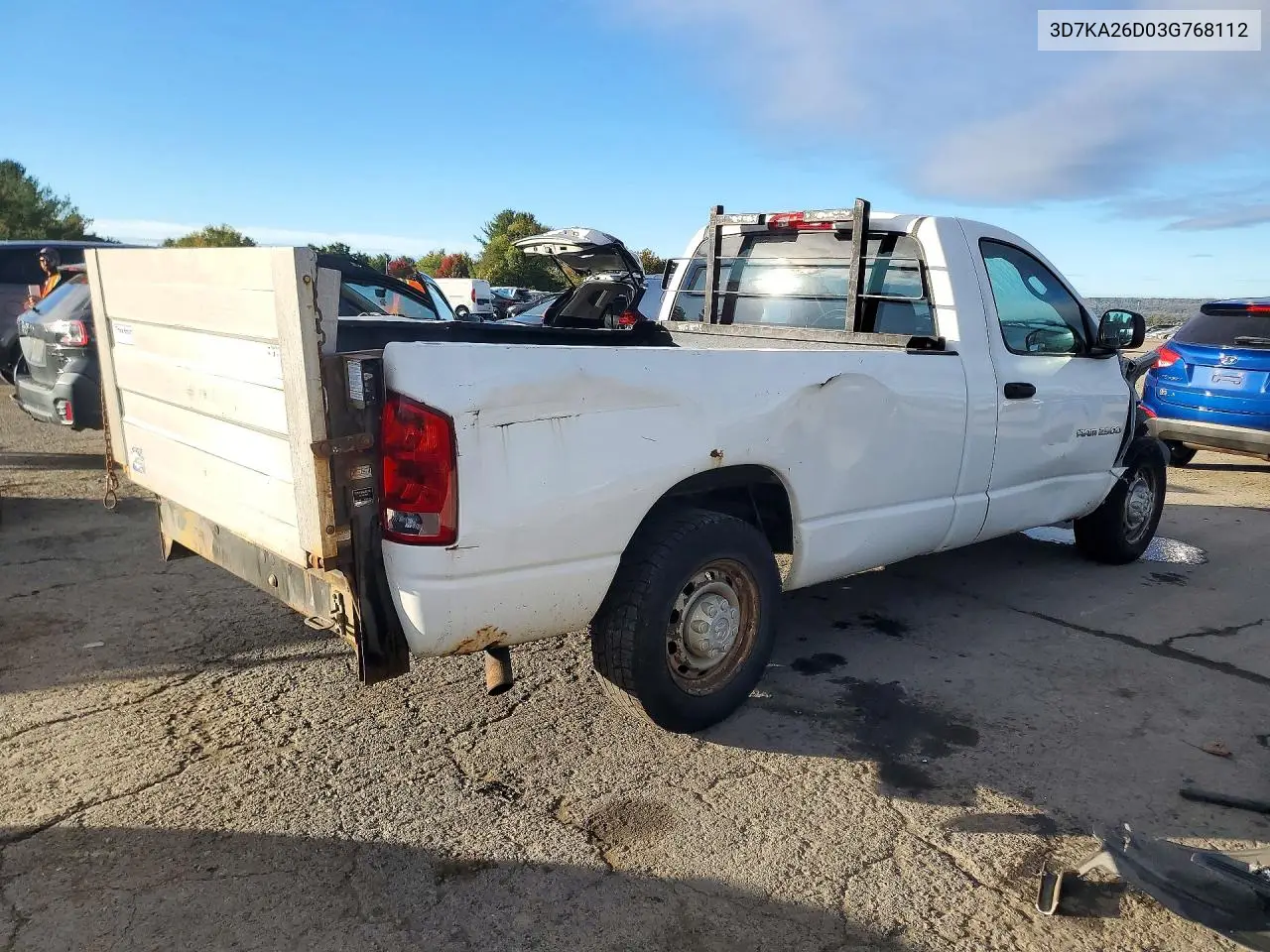 2003 DODGE RAM VIN 3D7KA26D03G768112 — фото 3