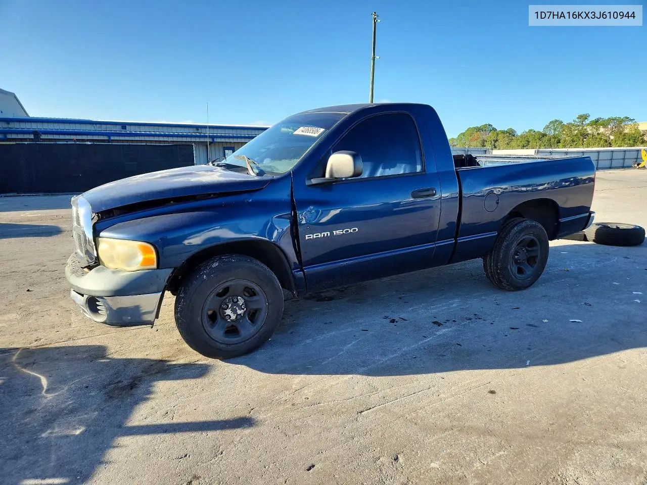 DODGE RAM 2003, VIN 1D7HA16KX3J610944