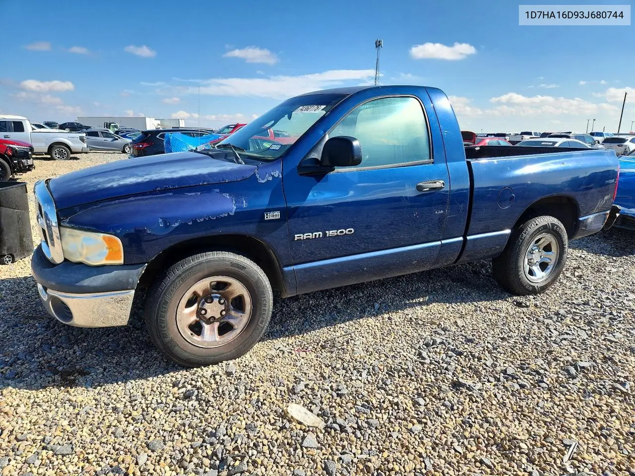 DODGE RAM 2003, VIN 1D7HA16D93J680744