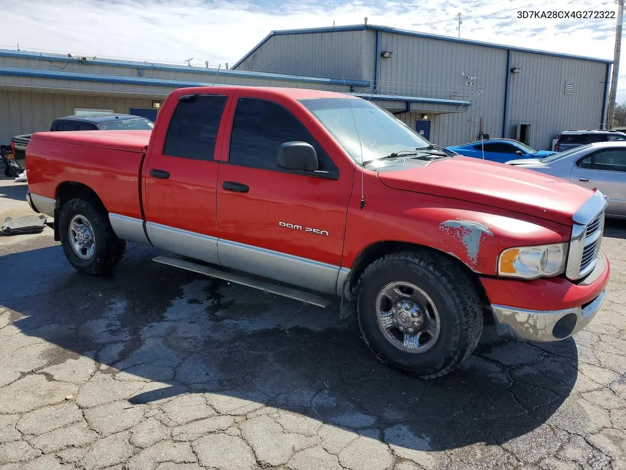 2004 DODGE RAM VIN 3D7KA28CX4G272322 — фото 4