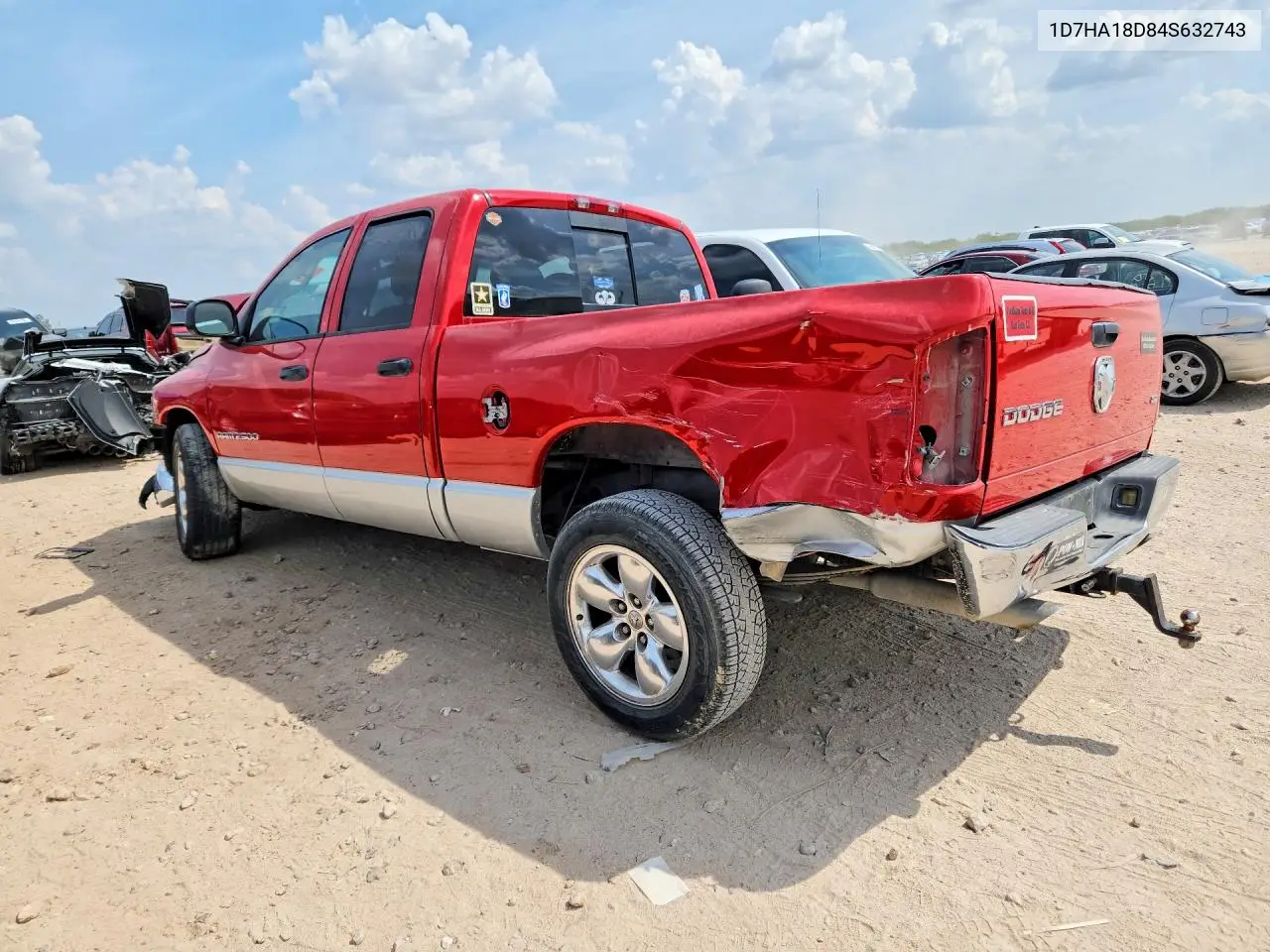 2004 DODGE RAM VIN 1D7HA18D84S632743 — фото 2