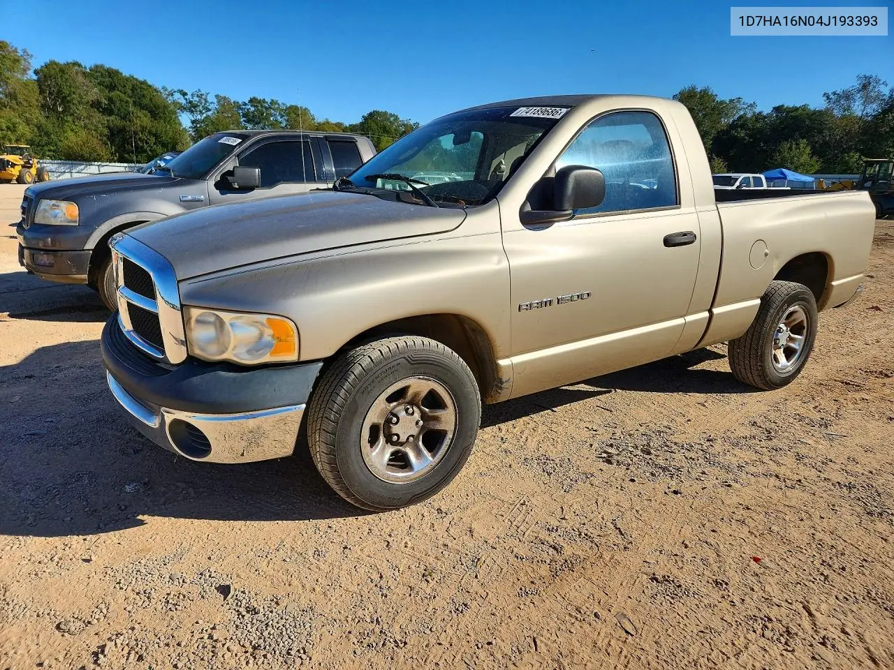 DODGE RAM 2004, VIN 1D7HA16N04J193393
