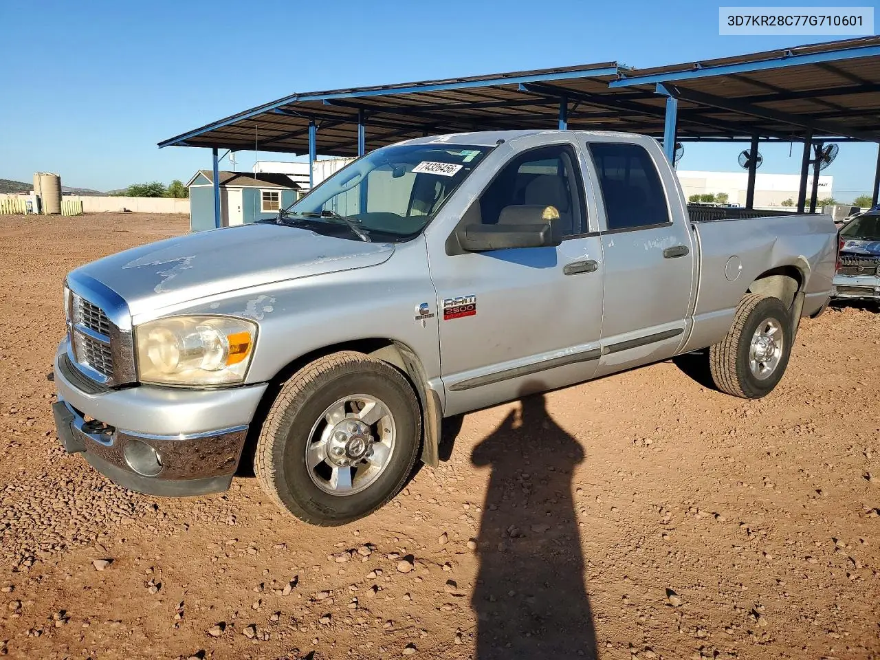 DODGE RAM 2007, VIN 3D7KR28C77G710601
