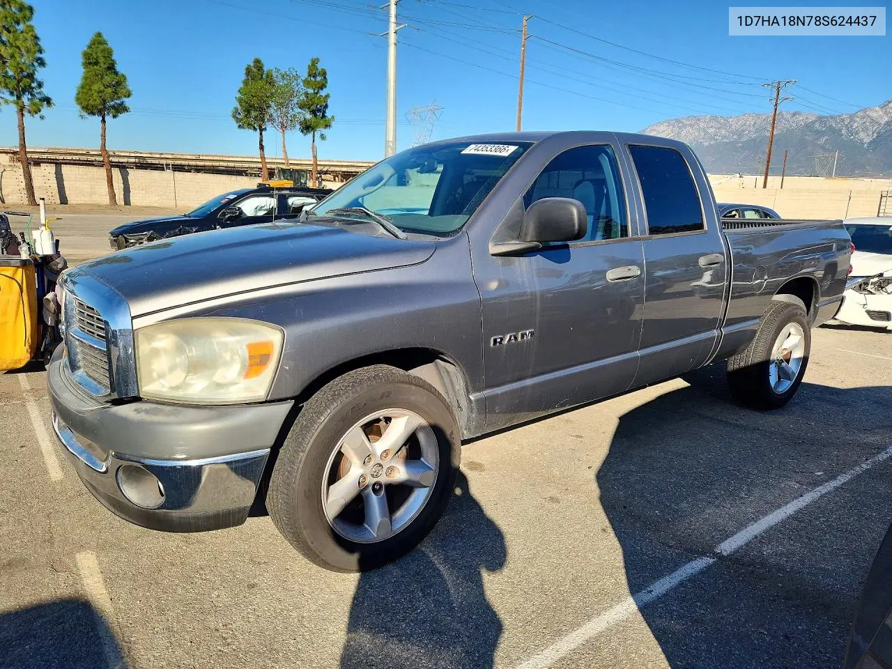 DODGE RAM 2008, VIN 1D7HA18N78S624437