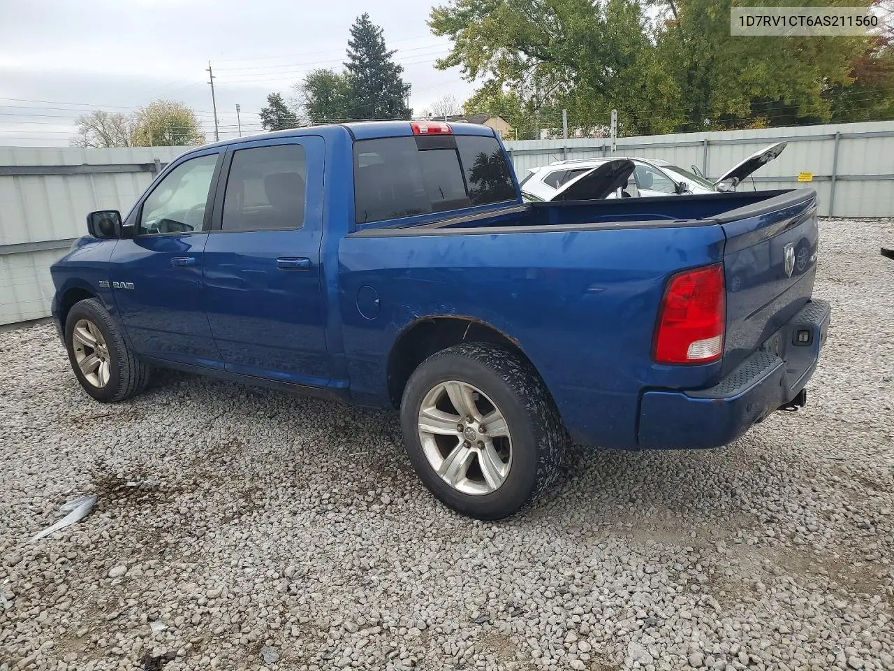 2010 DODGE RAM VIN 1D7RV1CT6AS211560 — фото 2