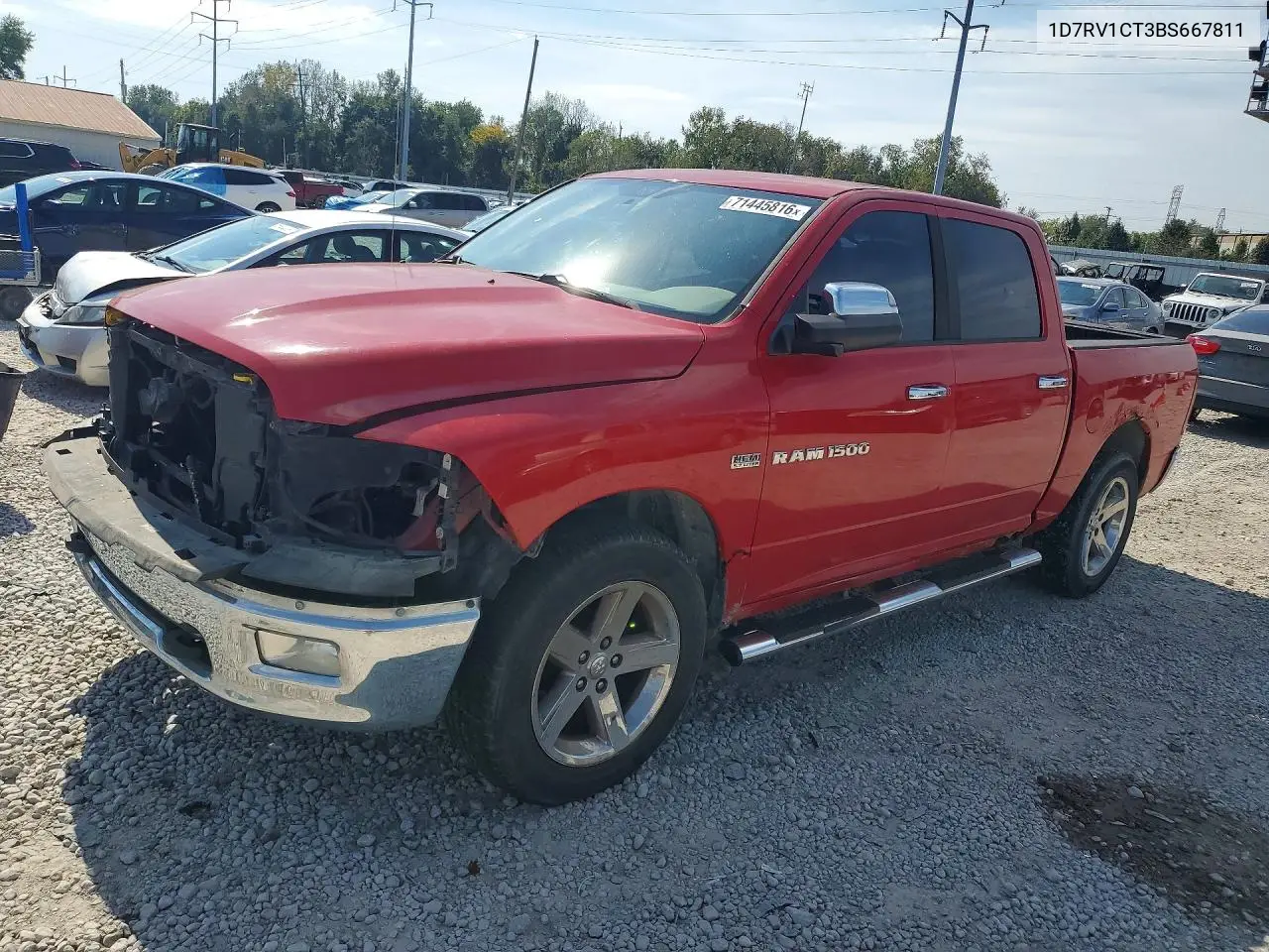 DODGE RAM 2011, VIN 1D7RV1CT3BS667811