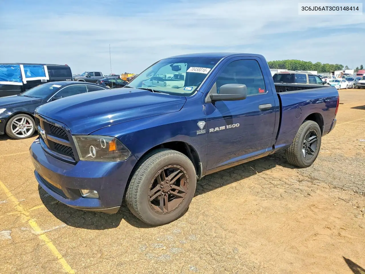 DODGE RAM 2012, VIN 3C6JD6AT3CG148414