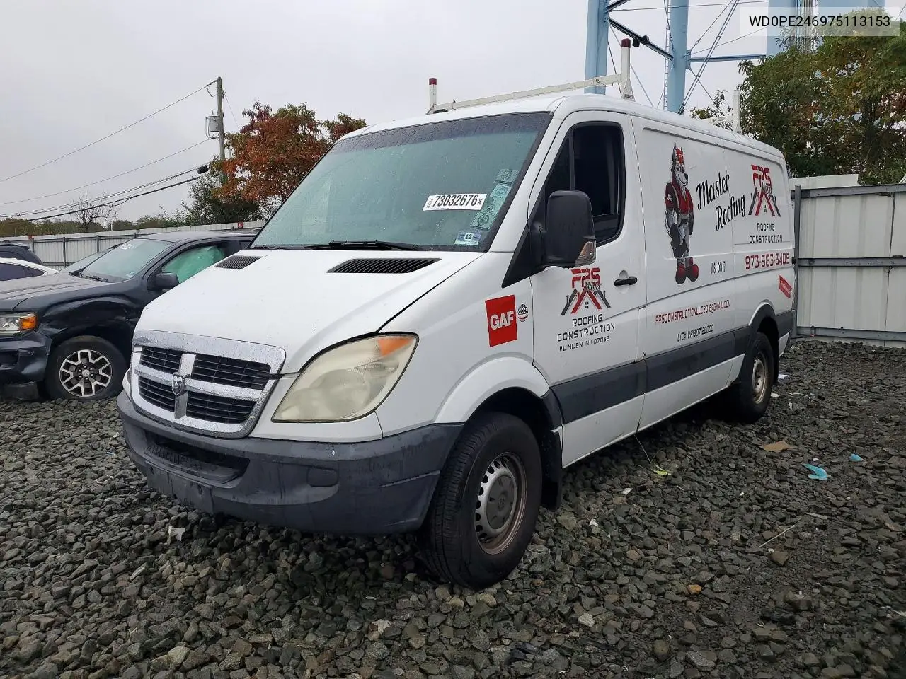 DODGE SPRINTER 2007, VIN WD0PE246975113153