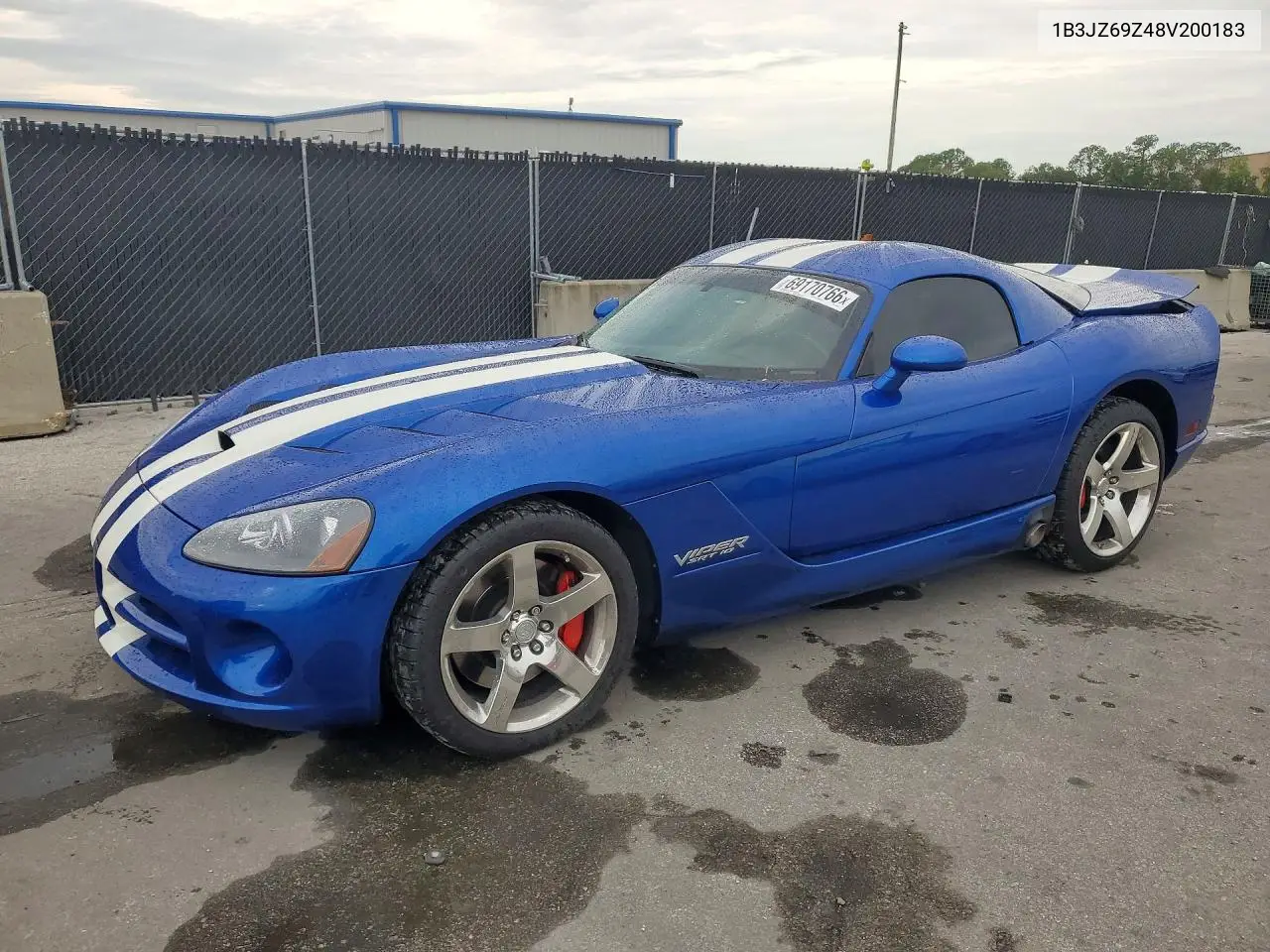 DODGE VIPER 2008, VIN 1B3JZ69Z48V200183