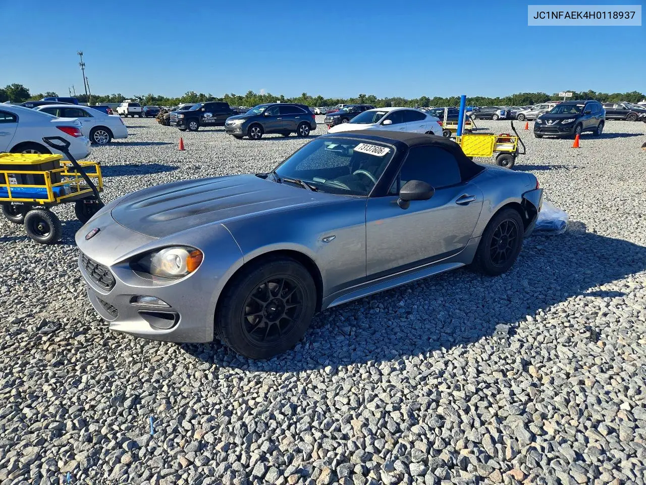 FIAT 124 SPIDER 2017, VIN JC1NFAEK4H0118937