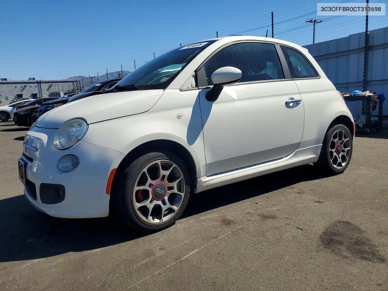 FIAT 500 2012, VIN 3C3CFFBR0CT313698