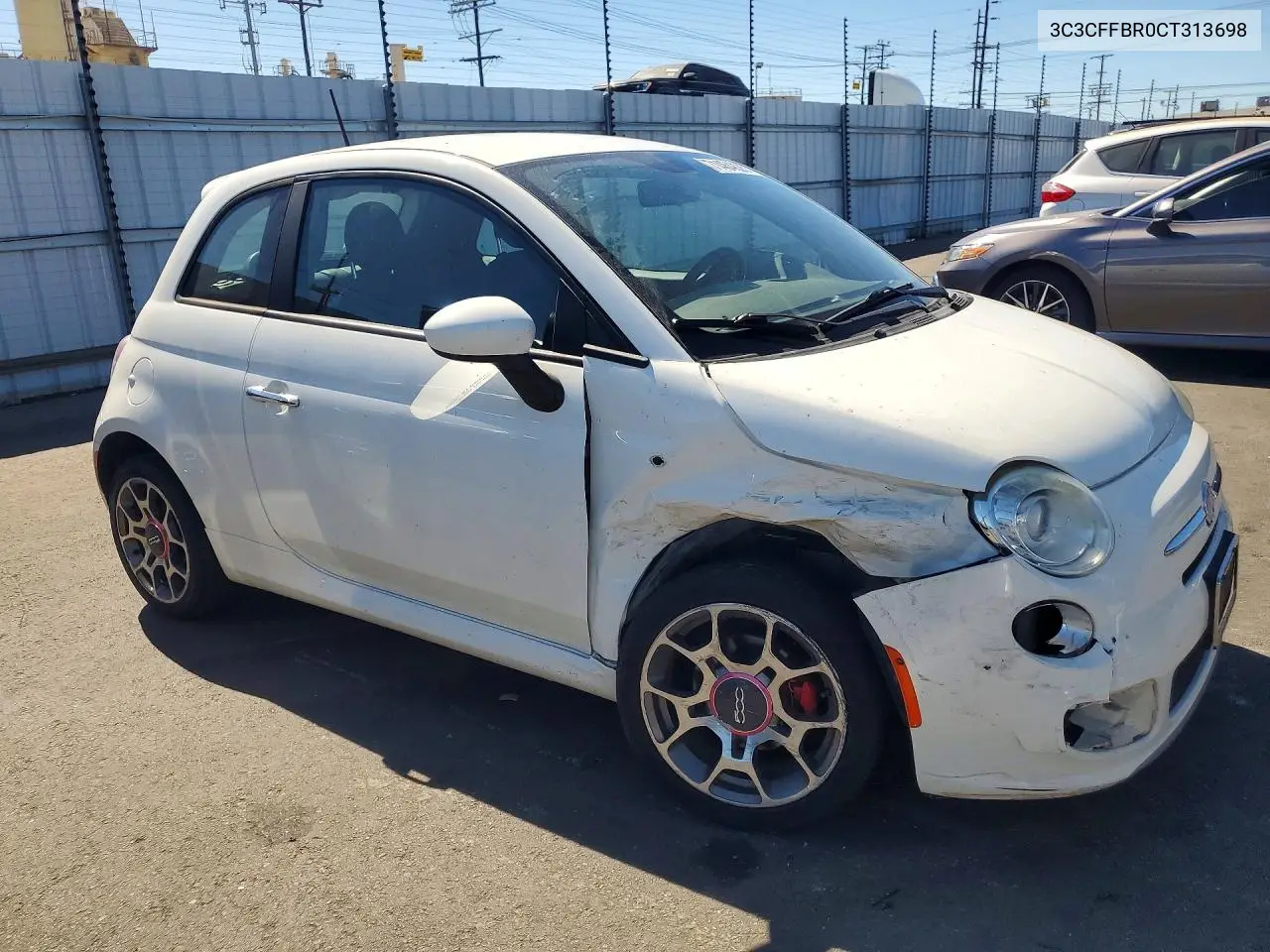 2012 FIAT 500 VIN 3C3CFFBR0CT313698 — фото 4
