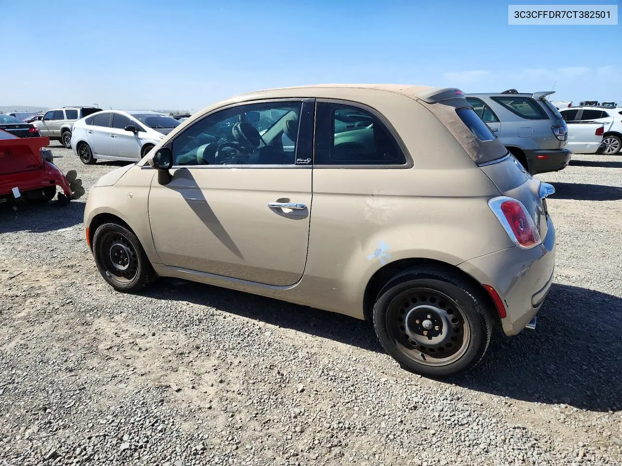 2012 FIAT 500 VIN 3C3CFFDR7CT382501 — фото 2