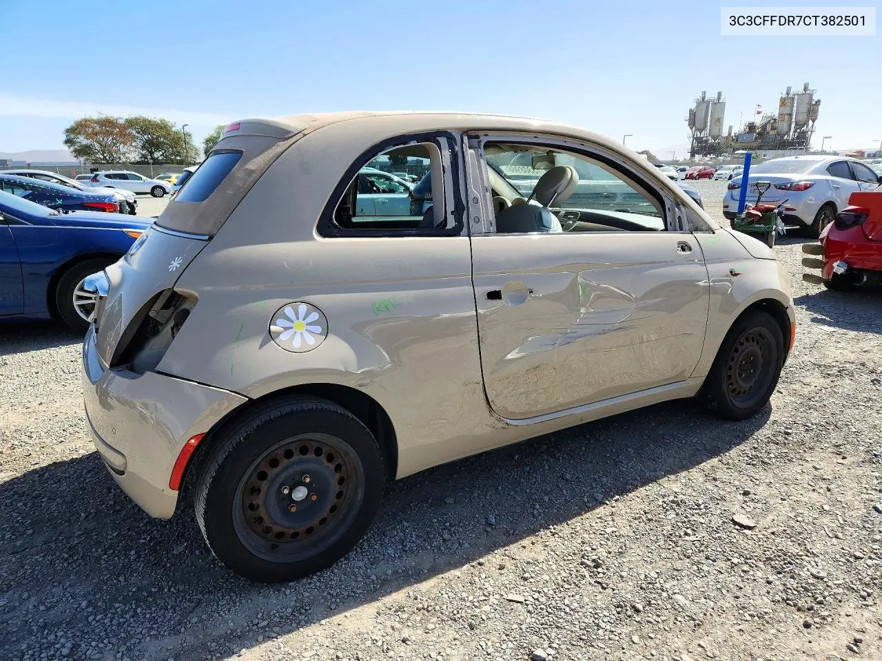 2012 FIAT 500 VIN 3C3CFFDR7CT382501 — фото 3