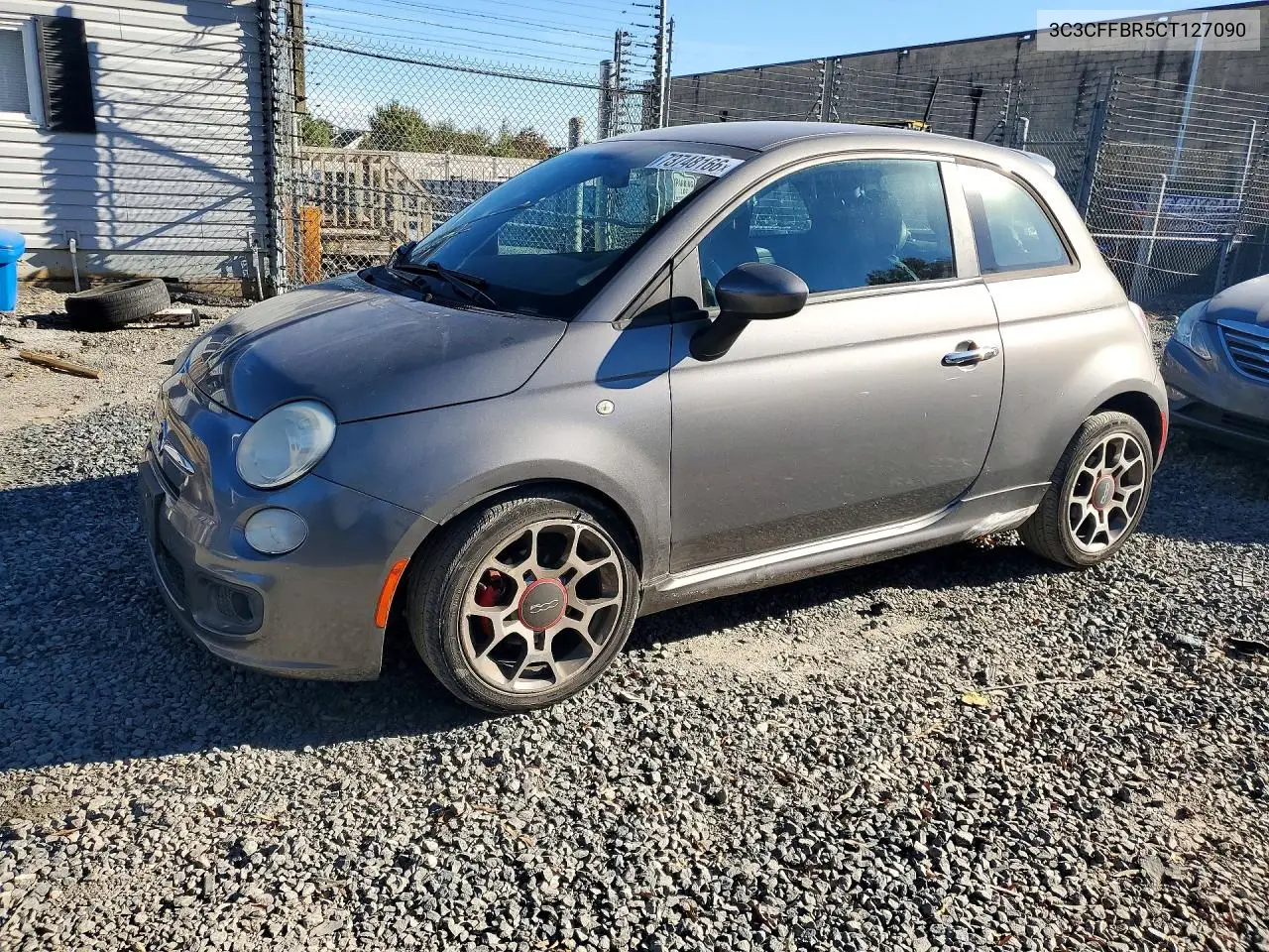 FIAT 500 2012, VIN 3C3CFFBR5CT127090