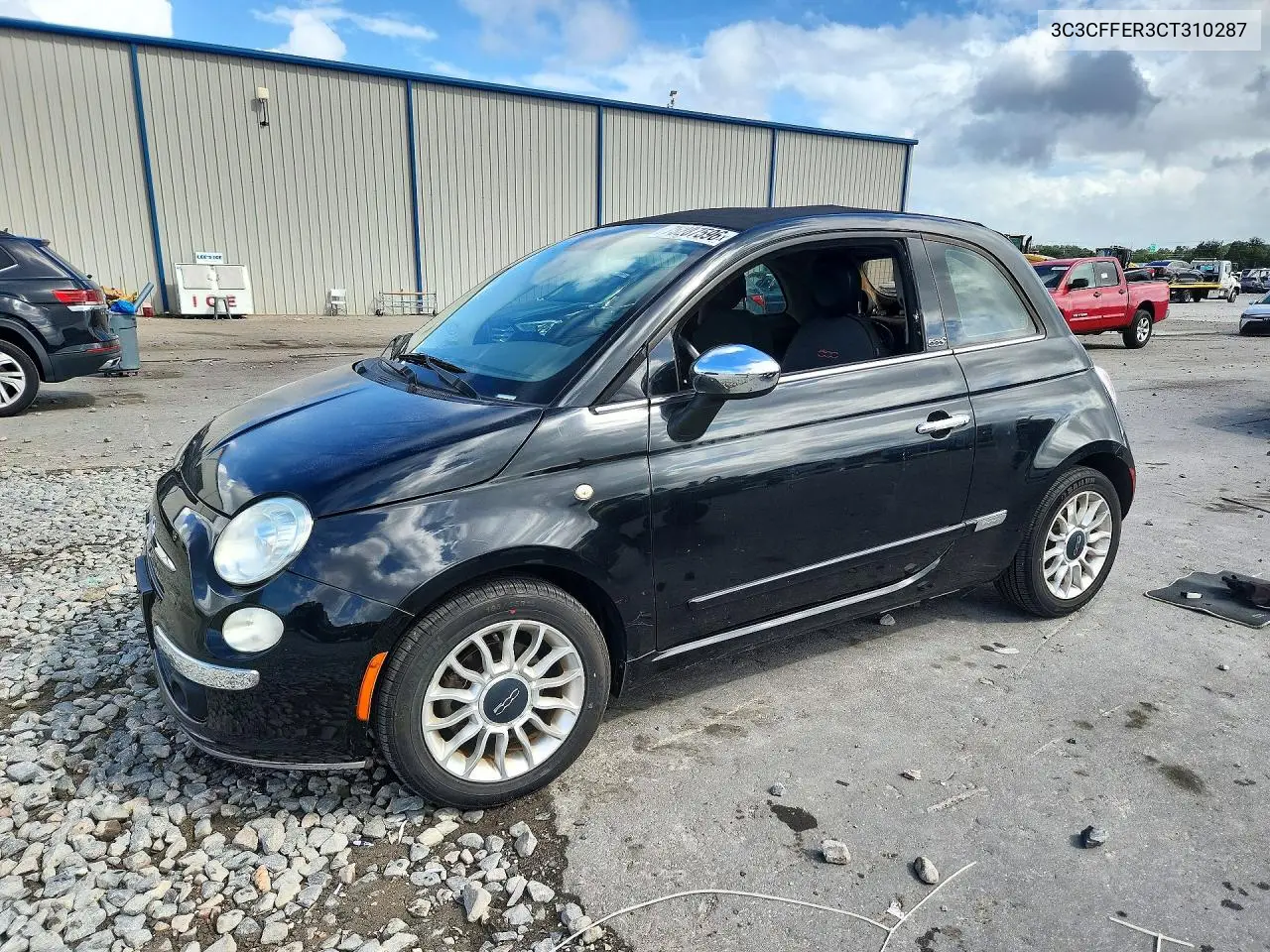 FIAT 500 2012, VIN 3C3CFFER3CT310287