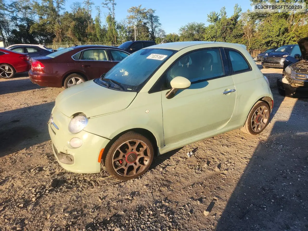 FIAT 500 2015, VIN 3C3CFFBR5FT500259