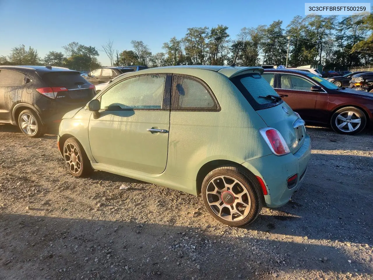 2015 FIAT 500 VIN 3C3CFFBR5FT500259 — фото 2