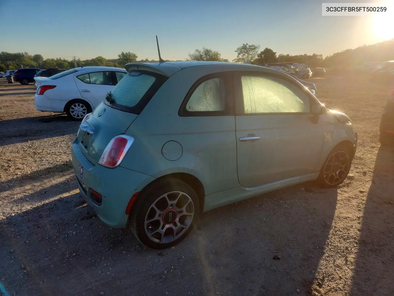 2015 FIAT 500 VIN 3C3CFFBR5FT500259 — фото 3