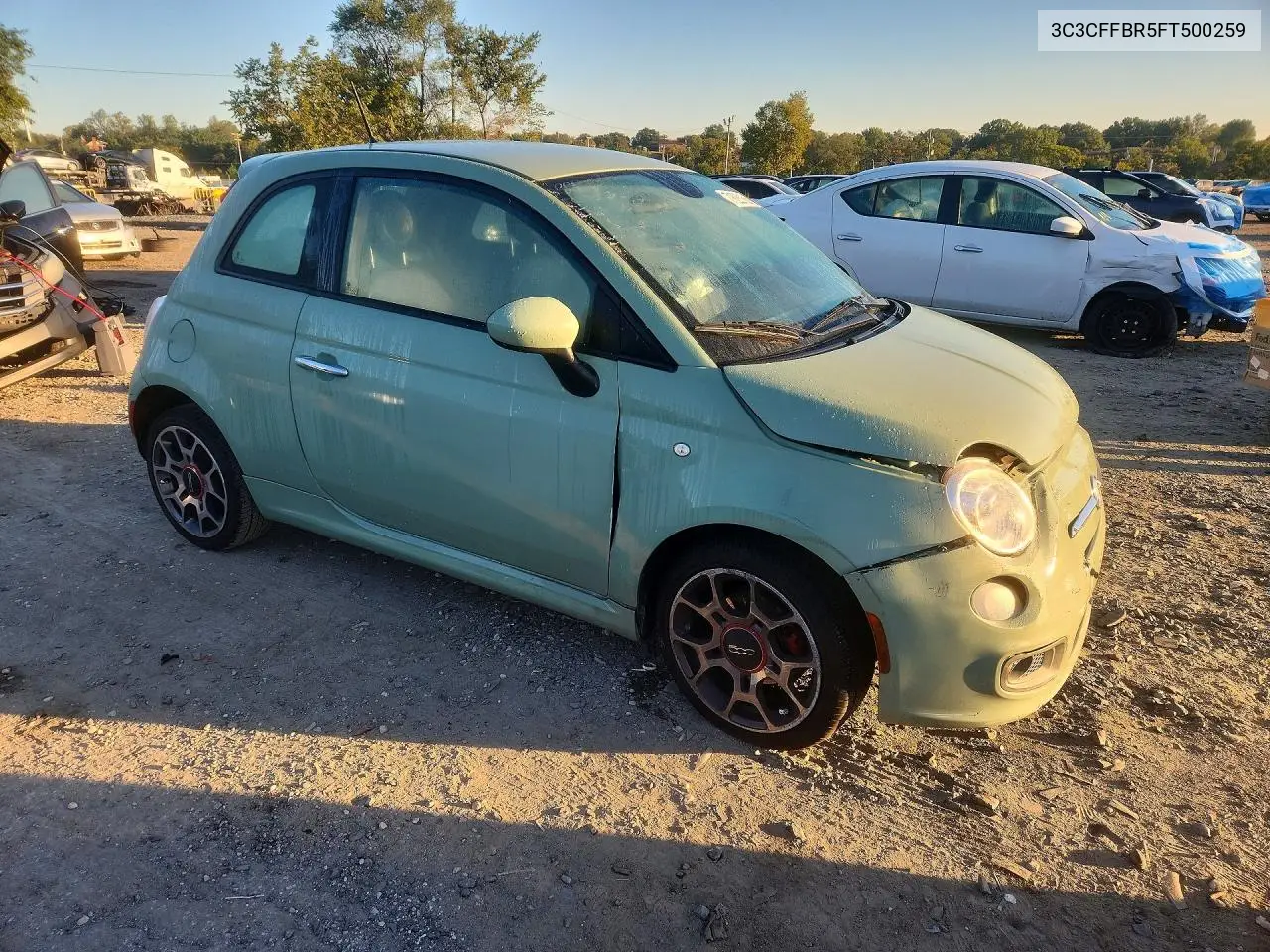 2015 FIAT 500 VIN 3C3CFFBR5FT500259 — фото 4