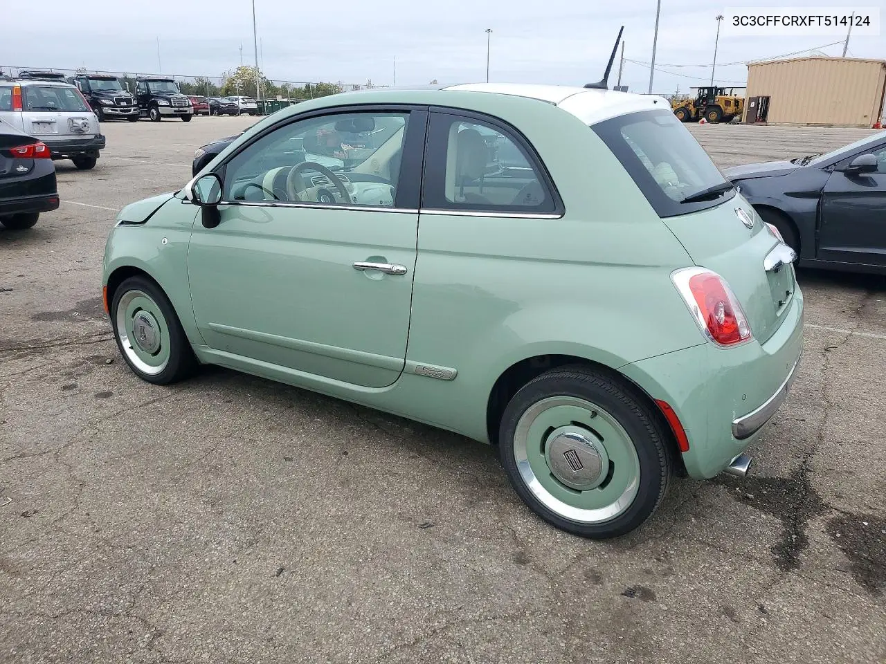 2015 FIAT 500 VIN 3C3CFFCRXFT514124 — фото 2