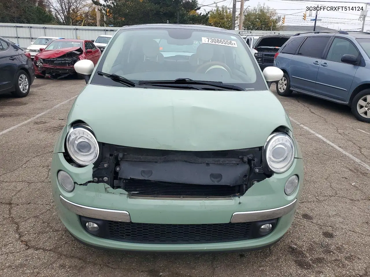 2015 FIAT 500 VIN 3C3CFFCRXFT514124 — фото 5