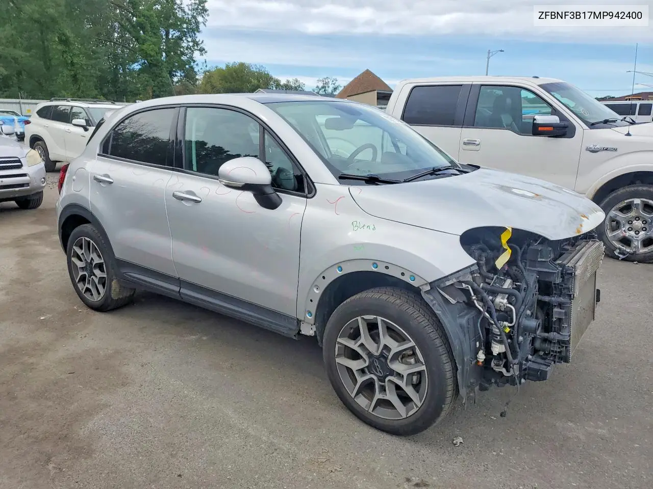 2021 FIAT 500X VIN ZFBNF3B17MP942400 — фото 4