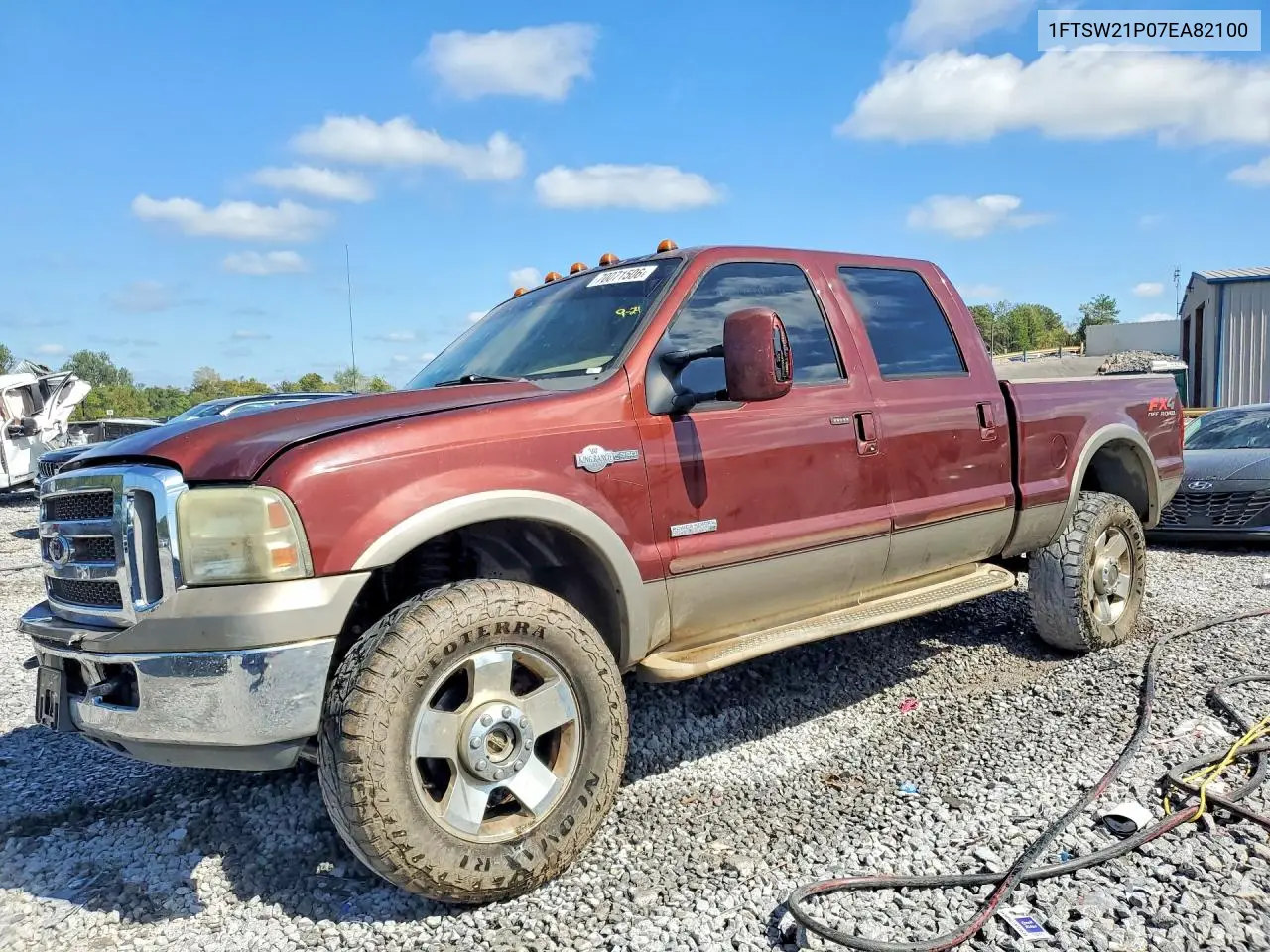FORD F250 2007, VIN 1FTSW21P07EA82100