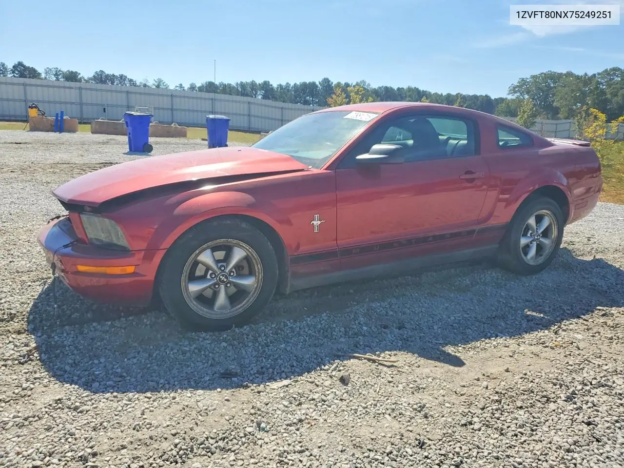 FORD MUSTANG 2007, VIN 1ZVFT80NX75249251