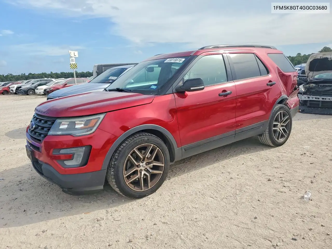 FORD EXPLORER 2016, VIN 1FM5K8GT4GGC03680