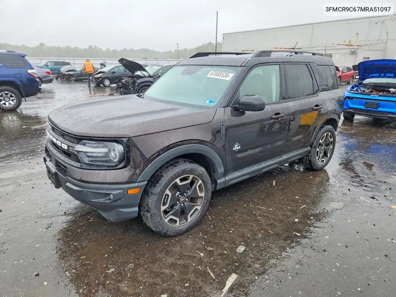 FORD BRONCO SPORT 2021, VIN 3FMCR9C67MRA51097