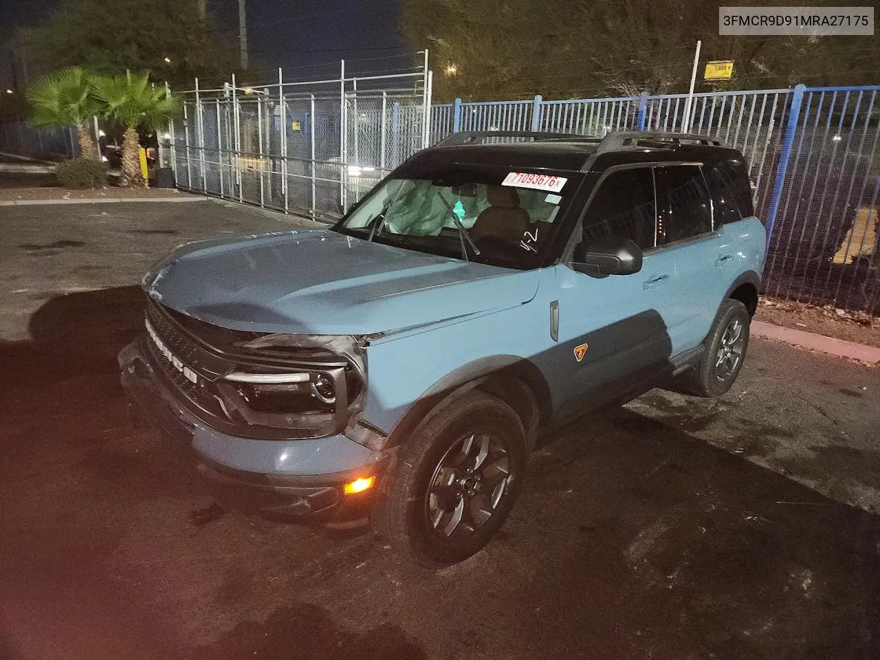 FORD BRONCO SPORT 2021, VIN 3FMCR9D91MRA27175