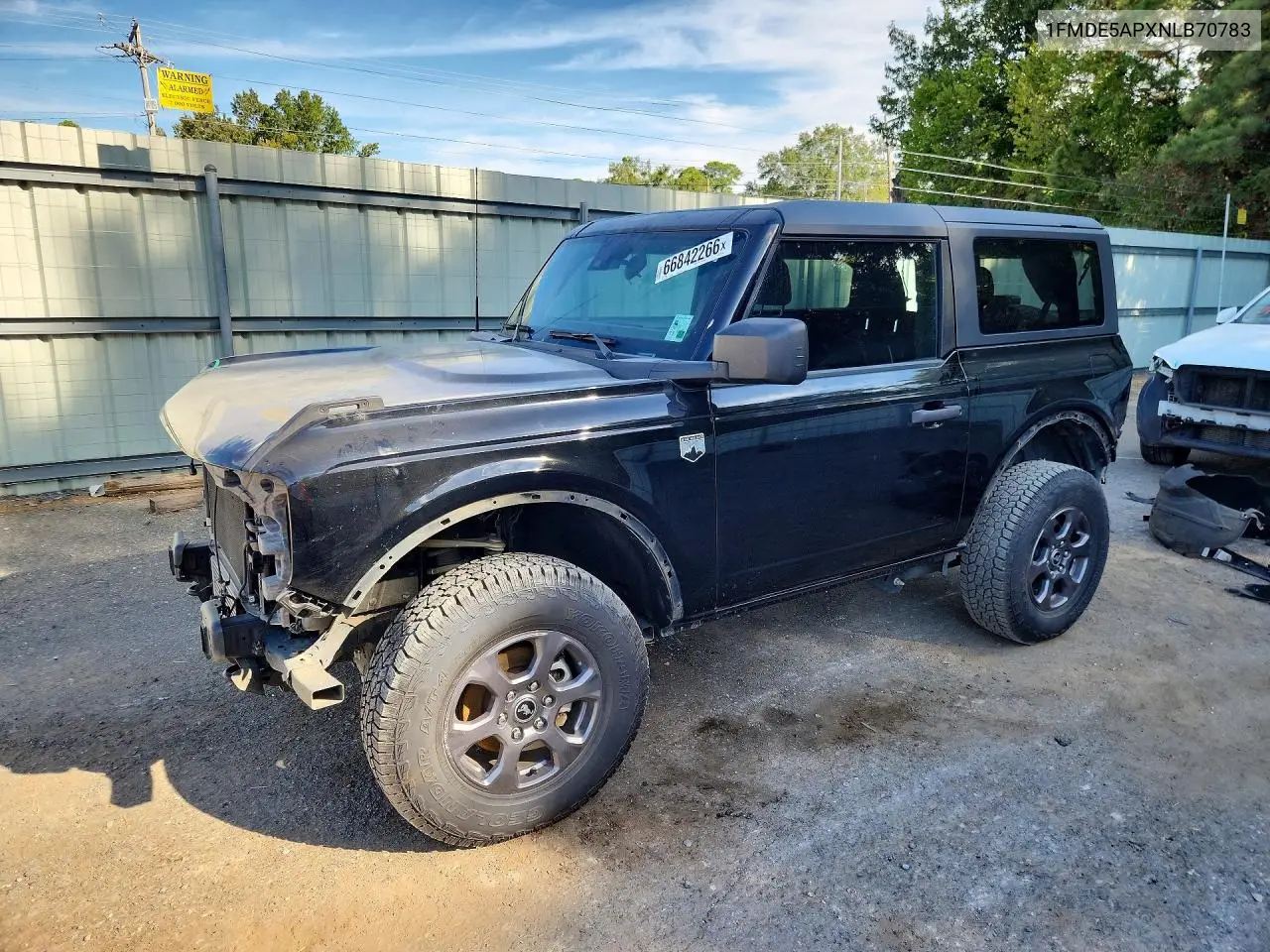 FORD BRONCO 2022, VIN 1FMDE5APXNLB70783