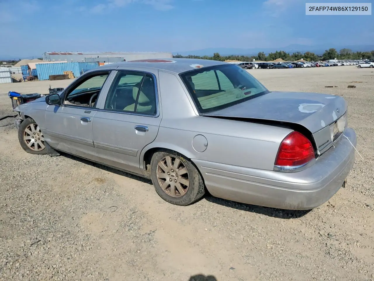 2006 FORD CROWN VICTORIA VIN 2FAFP74W86X129150 — фото 2
