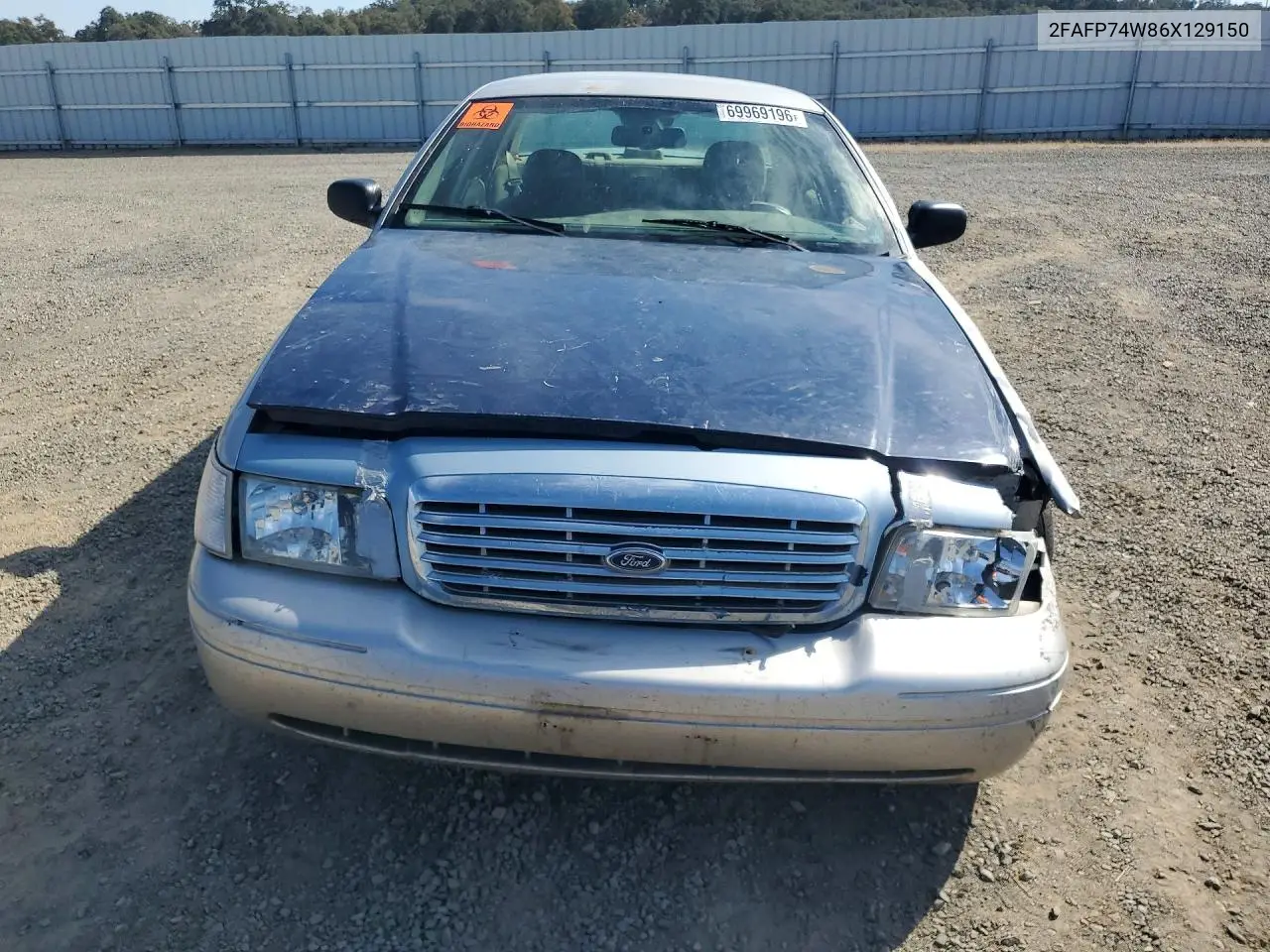 2006 FORD CROWN VICTORIA VIN 2FAFP74W86X129150 — фото 5