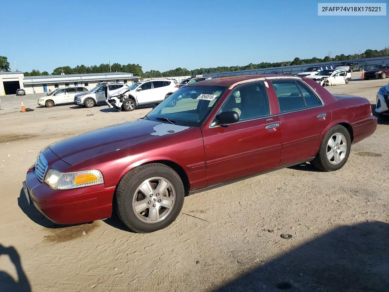 FORD CROWN VICTORIA 2008, VIN 2FAFP74V18X175221