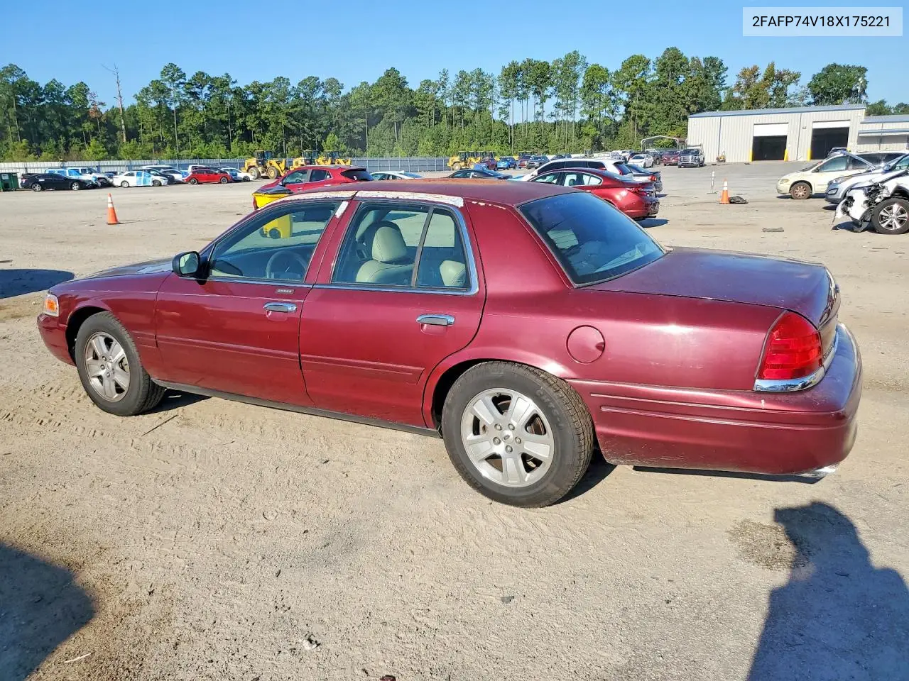 2008 FORD CROWN VICTORIA VIN 2FAFP74V18X175221 — фото 2