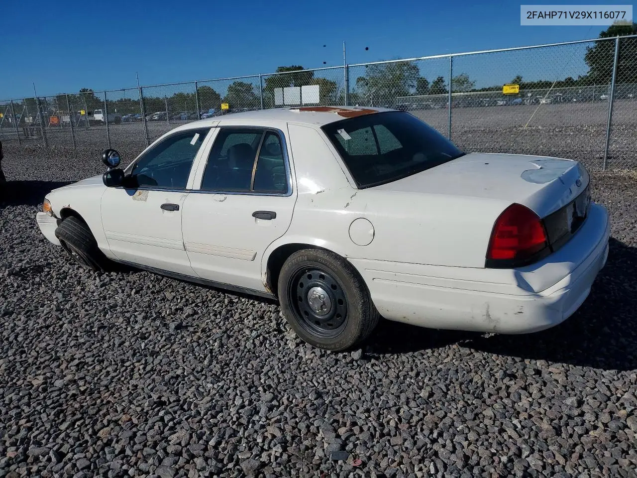 2009 FORD CROWN VICTORIA VIN 2FAHP71V29X116077 — фото 2