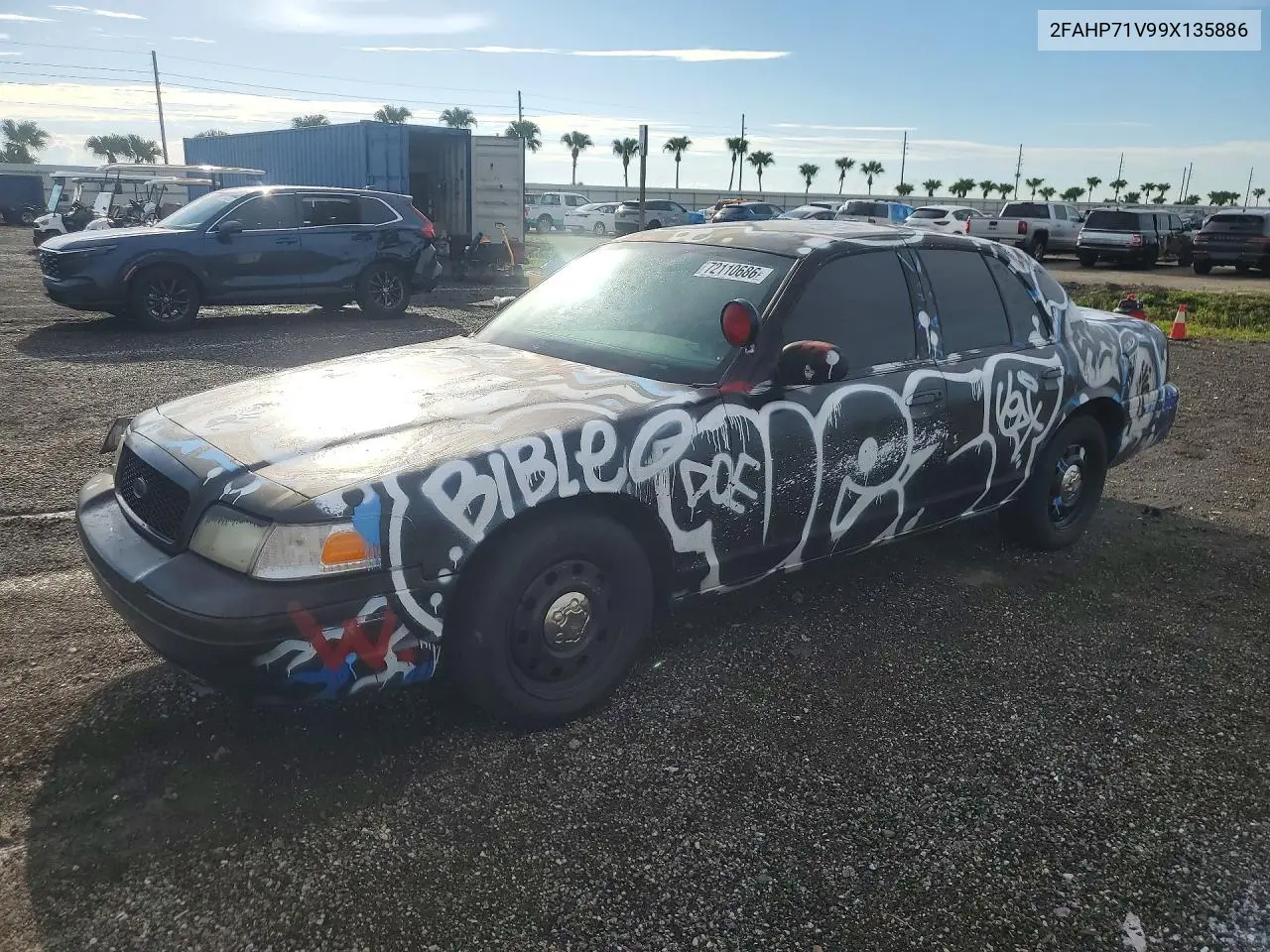 FORD CROWN VICTORIA 2009, VIN 2FAHP71V99X135886