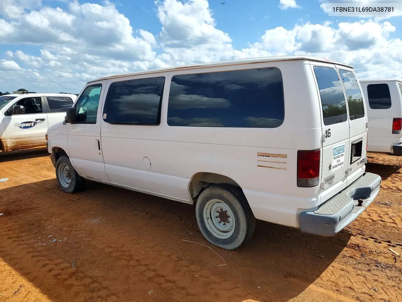 2009 FORD ECONOLINE VIN 1FBNE31L69DA38781 — фото 2